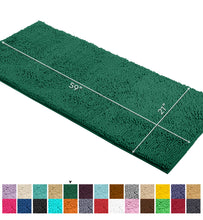 Load image into Gallery viewer, Runner Microfiber Bathroom Rug, 21x59 inch, Hunter Green

