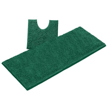 Load image into Gallery viewer, Luxury Microfiber 2-Piece Toilet &amp; Bath Mat Set, XL, Hunter Green
