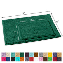 Load image into Gallery viewer, 2-Piece Rectangular Mats Set, Large, Hunter Green
