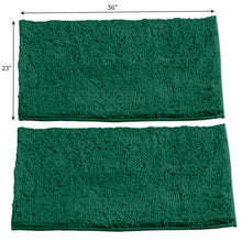 Load image into Gallery viewer, Microfiber Rectangular Rugs, 23x36 Inch 2 Pack Set, Kelly Green
