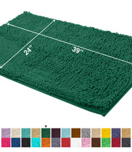 Load image into Gallery viewer, Rectangle Microfiber Bathroom Rug, 24x39 inch, Kelly Green
