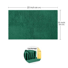 Load image into Gallery viewer, Rectangle Microfiber Bathroom Rug, 15x23 inch, Kelly Green
