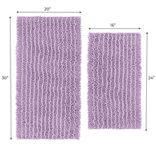 Load image into Gallery viewer, Rectangular 2 Piece Bath Rug Set | 20x30 + 15x23 inch | Lavender
