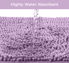 Load image into Gallery viewer, 2 Piece Bath Rug + Square Cutout Toilet Mat Set, Lavender
