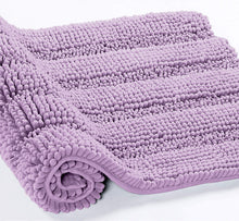 Load image into Gallery viewer, 2 Piece Rectangular Bath Rug Set, 15x23 + 24x36 inch, Lavender
