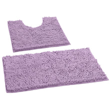 Load image into Gallery viewer, LuxUrux Bathroom Rugs Luxury Chenille 2-Piece Bath Mat Set, Lavender
