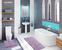 Load image into Gallery viewer, Luxury Microfiber 2-Piece Toilet &amp; Bath Mat Set, XL, Lavender
