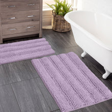 Load image into Gallery viewer, 2 Piece Rectangular Bath Rug Set, 15x23 + 20x30  inch, Lavender
