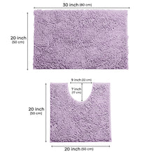Load image into Gallery viewer, LuxUrux Bathroom Rugs Luxury Chenille 2-Piece Bath Mat Set, Lavender
