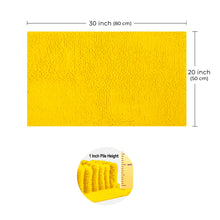 Load image into Gallery viewer, Microfiber Bathroom Rectangle Rug, 20x30 Inch, Lemon
