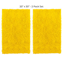 Load image into Gallery viewer, Microfiber Rectangular Mats, 20x30 Inch 2 Pack Set, Lemon Yellow
