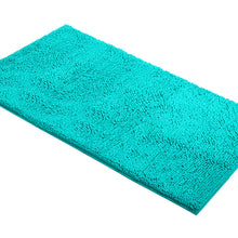 Load image into Gallery viewer, Rectangle Microfiber Bathroom Rug, 27x47 inch, Light Blue
