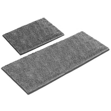 Load image into Gallery viewer, Chenille Microfiber 2-Piece Rectangular Mats Set, XL, Light Grey

