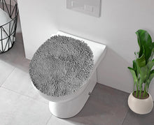 Load image into Gallery viewer, LuxUrux Toilet Lid Cover, Round, Light Grey
