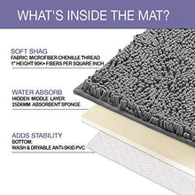 Load image into Gallery viewer, 2 Piece Bath Rug + Square Cutout Toilet Mat Set, Light Grey

