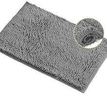 Load image into Gallery viewer, Rectangle Microfiber Bathroom Rug, 15x23 inch, Light Grey
