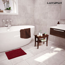 Load image into Gallery viewer, Rectangle Microfiber Bathroom Rug, 15x23 inch, Maroon-red
