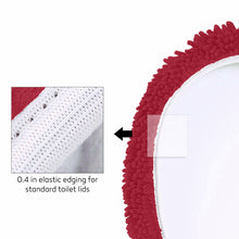 Load image into Gallery viewer, LuxUrux Toilet Lid Cover, Round, Maroon
