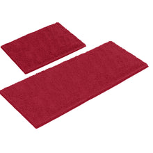 Load image into Gallery viewer, Chenille Microfiber 2-Piece Rectangular Mats Set, XL, Maroon
