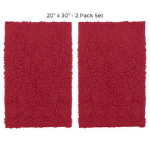 Load image into Gallery viewer, Microfiber Rectangular Mats, 20x30 Inch 2 Pack Set, Maroon-red
