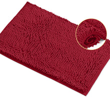 Load image into Gallery viewer, Rectangle Microfiber Bathroom Rug, 15x23 inch, Maroon-red
