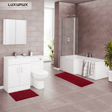 Load image into Gallery viewer, Chenille Microfiber 2-Piece Rectangular Mats Set, XL, Maroon
