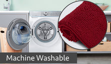 Load image into Gallery viewer, Rectangle Microfiber Bathroom Rug, 15x23 inch, Maroon-red
