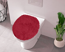 Load image into Gallery viewer, LuxUrux Toilet Lid Cover, Round, Maroon
