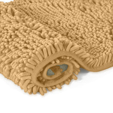 Load image into Gallery viewer, 2 Piece Bath Rug + Square Cutout Toilet Mat Set, Marzipan
