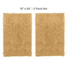 Load image into Gallery viewer, Microfiber Rectangular Mat Mini Set, 16x24 Inch 2 Pack Set, Marzipen
