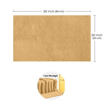 Load image into Gallery viewer, Microfiber Bathroom Rectangle Rug, 20x30 Inch, Marzipan

