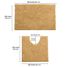 Load image into Gallery viewer, LuxUrux Bathroom Rugs Luxury Chenille 2-Piece Bath Mat Set, Marzipan
