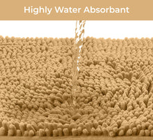 Load image into Gallery viewer, 2 Piece Bath Rug + Square Cutout Toilet Mat Set, Marzipan
