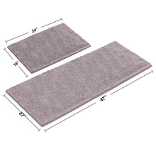 Load image into Gallery viewer, Chenille Microfiber 2-Piece Rectangular Mats Set, XL, Mauve
