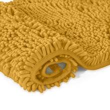 Load image into Gallery viewer, LuxUrux Bathroom Rugs Luxury Chenille 2-Piece Bath Mat Set, Mustard
