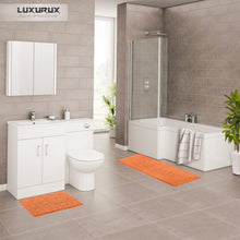 Load image into Gallery viewer, Chenille Microfiber 2-Piece Rectangular Mats Set, XL, Orange
