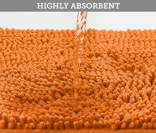 Load image into Gallery viewer, Microfiber Bathroom Rectangle Rug, 20x30 Inch, Orange
