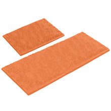 Load image into Gallery viewer, Chenille Microfiber 2-Piece Rectangular Mats Set, XL, Orange

