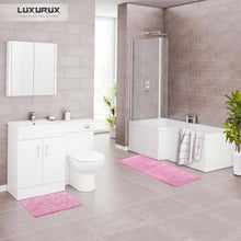 Load image into Gallery viewer, Chenille Microfiber 2-Piece Rectangular Mats Set, XL, Pink
