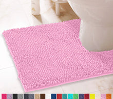 Load image into Gallery viewer, U-Shaped Toilet Bathroom Rug, 20x20, Pink
