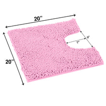 Load image into Gallery viewer, U-Shaped Toilet Bathroom Rug, 20x20, Pink
