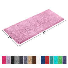 Load image into Gallery viewer, Rectangle Microfiber Bathroom Rug, 27x47 inch, Pink
