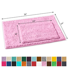 Load image into Gallery viewer, 2-Piece Rectangular Mats Set, Large, Pink
