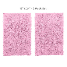 Load image into Gallery viewer, Microfiber Rectangular Mat Mini Set, 16x24 Inch 2 Pack Set, Pink
