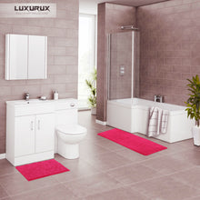 Load image into Gallery viewer, Chenille Microfiber 2-Piece Rectangular Mats Set, XL, Hot Pink
