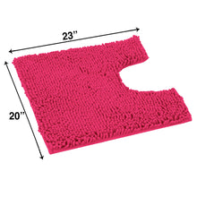 Load image into Gallery viewer, U-Shaped Toilet Bathroom Rug, 20x23, Hot Pink
