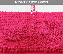 Load image into Gallery viewer, Runner Microfiber Bathroom Rug, 21x59 inch, Hot Pink
