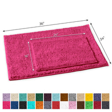 Load image into Gallery viewer, 2-Piece Rectangular Mats Set, Large, Hot Pink
