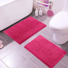 Load image into Gallery viewer, Microfiber Rectangular Mat Mini Set, 16x24 Inch 2 Pack Set, Hot Pink
