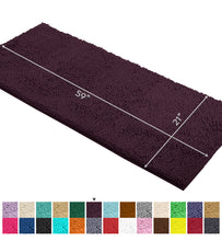 Load image into Gallery viewer, Runner Microfiber Bathroom Rug, 21x59 inch, Plum
